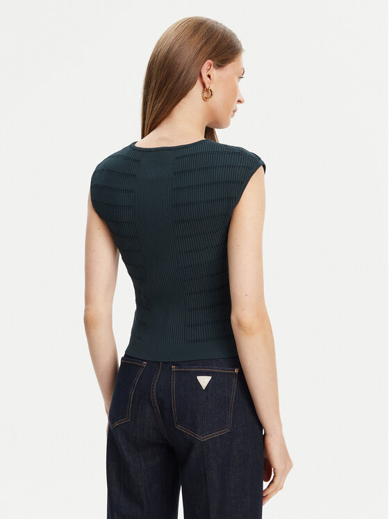 Guess Guess Μπλουζάκι W5YR12 Z0130 Πράσινο Regular Fit