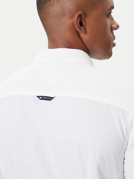 Tommy Jeans Tommy Jeans Košile Oxford DM0DM09594 Bílá Slim Fit
