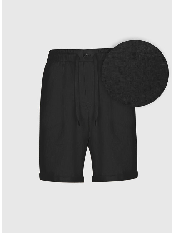 Pako Lorente Pako Lorente Szorty materiałowe P26SF-WS-005 Czarny Classic Fit