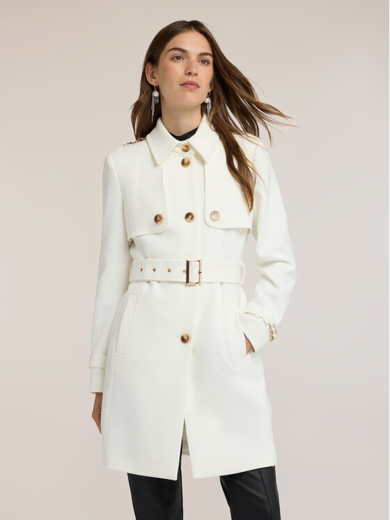Motivi Motivi Cappotto invernale 0034Q100683N011 Bianco Regular Fit