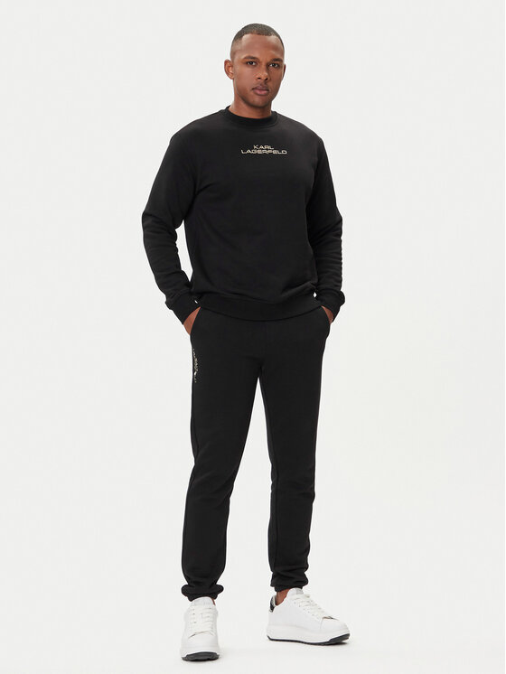 KARL LAGERFELD KARL LAGERFELD Majica dugih rukava 705061 554942 Crna Regular Fit
