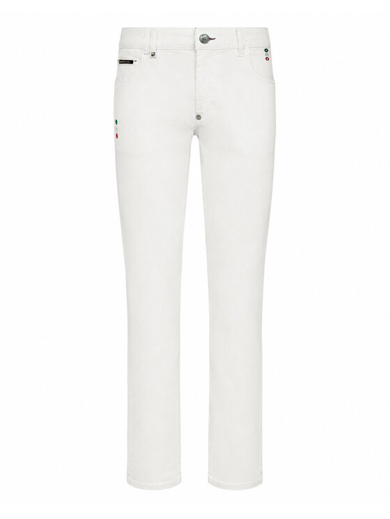 PHILIPP PLEIN PHILIPP PLEIN Jeansy 31789 Biały Slim Fit