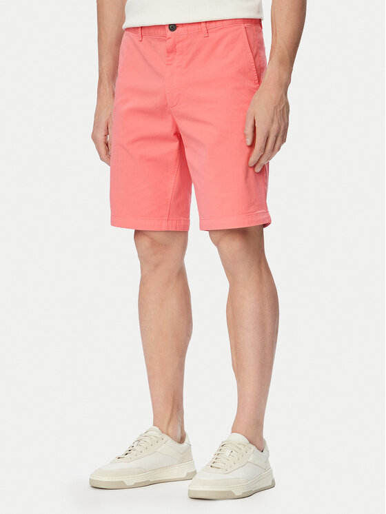 BOSS Szorty materiałowe 50536723 Czerwony jasny Slim Fit
