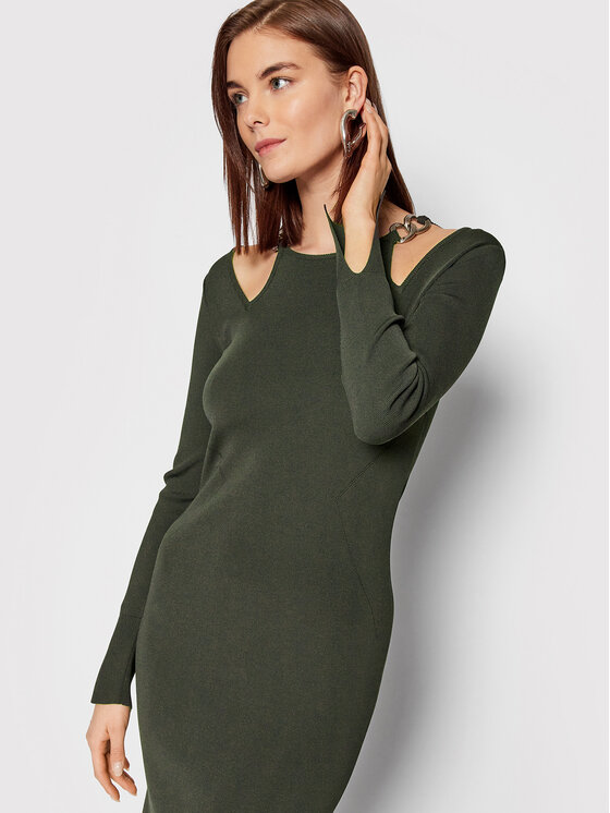 Patrizia Pepe Patrizia Pepe Φόρεμα καθημερινό 8A0922/K007-S635 Πράσινο Slim Fit