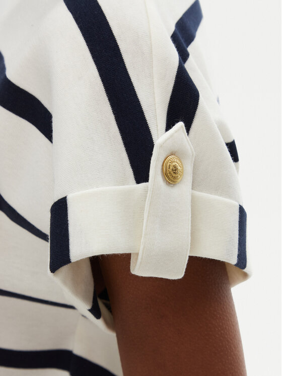 Tommy Hilfiger Tommy Hilfiger T-särk Gold Button WW0WW45628 Tumesinine Regular Fit