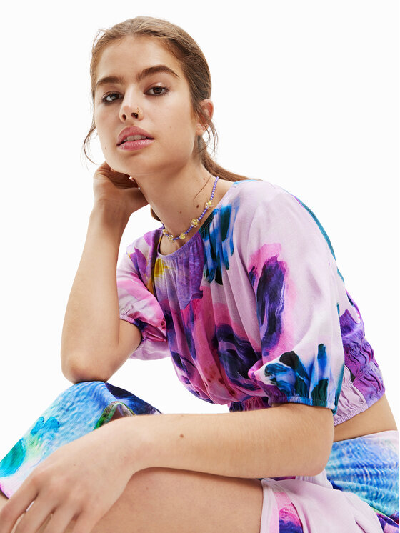 Desigual Desigual Блуза MONSIEUR CHRISTIAN LACROIX Rina 23SWBW15 Виолетов Regular Fit