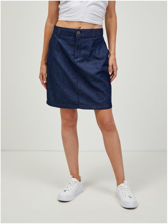 Orsay Orsay Spódnica jeansowa 726339-98__32 Granatowy Regular Fit