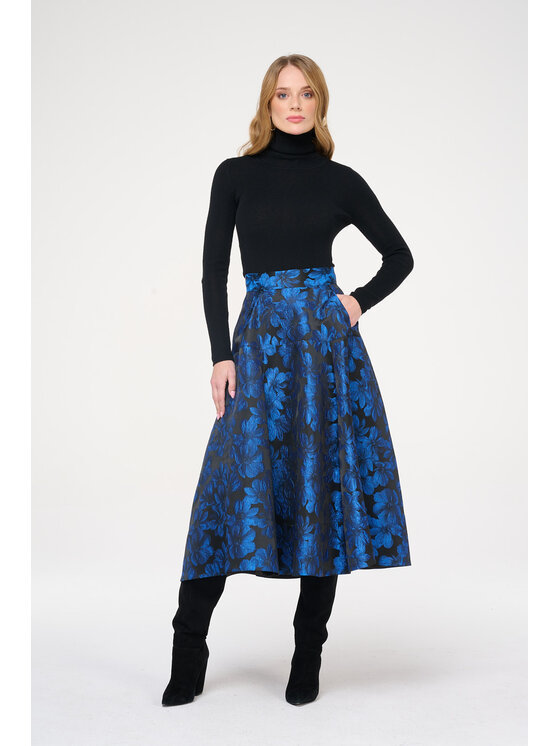 Castellani Castellani Spódnica midi Spódnica Kendall Czarny Regular Fit