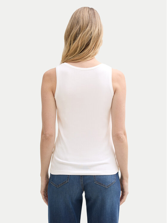 Tom Tailor Tom Tailor Top 1045540 Biały Regular Fit