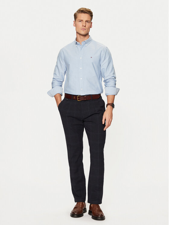 Tommy Hilfiger Tommy Hilfiger Сорочка Solid Heritage MW0MW35774 Голубий Regular Fit