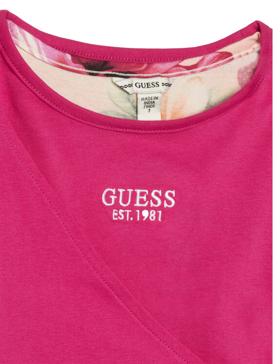 Guess Guess Hétköznapi ruha J6GK15 K6YW4 Sötét rózsaszín Regular Fit