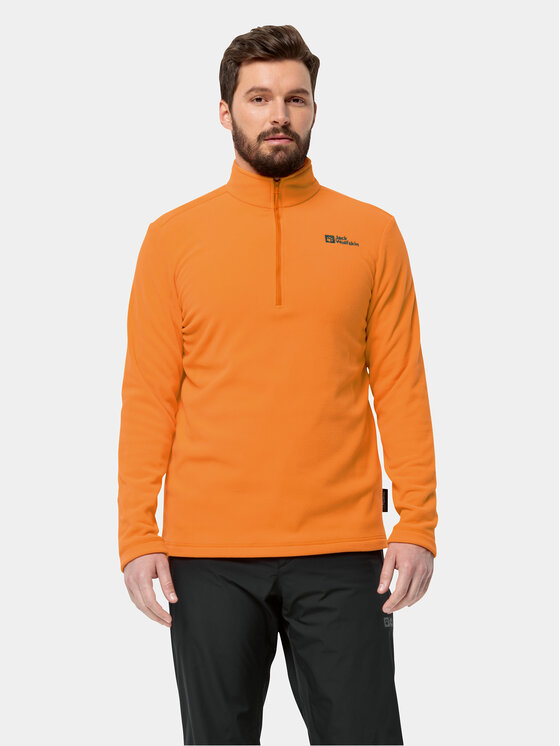 Jack Wolfskin Fleecová mikina Taunus Hz 1709522 Oranžová Regular Fit