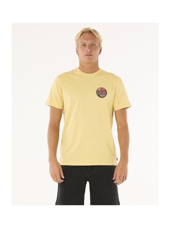 Rip Curl Rip Curl T-Shirt Wettie Passage Icon Tee Żółty Standard Fit