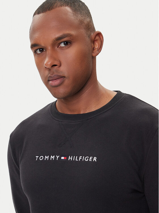 Tommy Hilfiger Tommy Hilfiger Majica dugih rukava UM0UM03666 Crna Regular Fit
