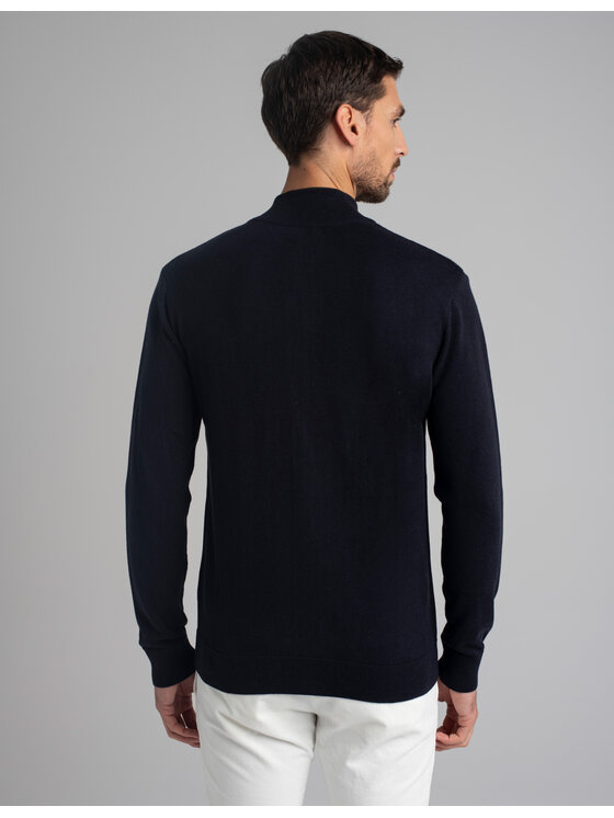 Borgio Borgio Kardigan casazza_g Granatowy Slim Fit