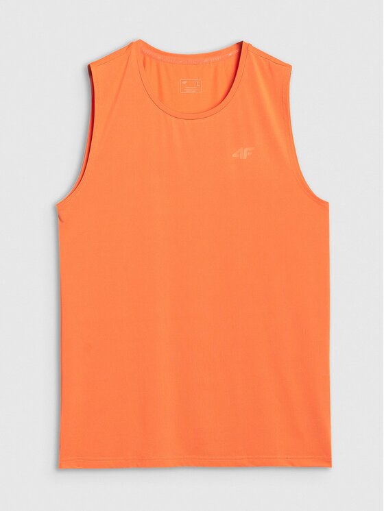 4F 4F Tank top 4FWSS25TFSLM460-70S Pomarańczowy Regular Fit