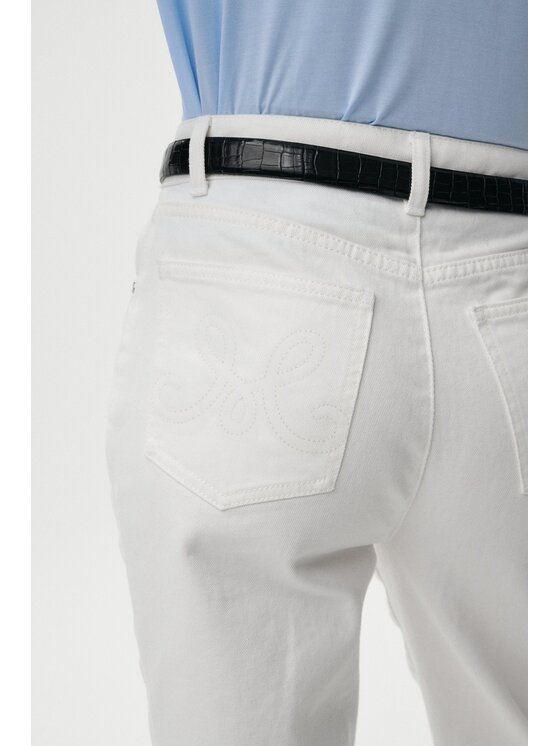 MARI PRETI MARI PRETI Jeansy Denim Dream II Biały Long Fit