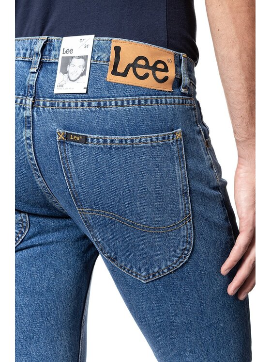 Lee Lee Jeansy LUKE Niebieski Slim Fit