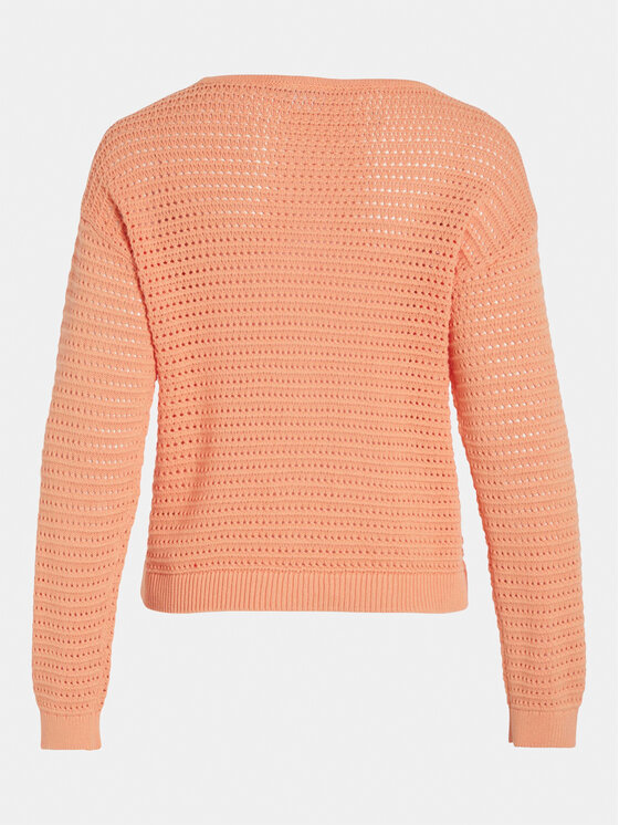 Vila Vila Pulover Bellisina 14089578 Oranžna Regular Fit