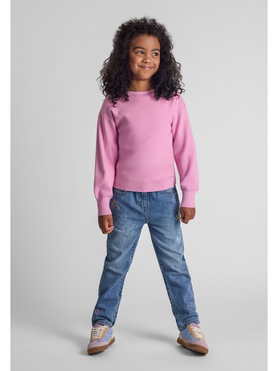 minoti minoti Sweter 26KNIT70 Różowy Regular Fit