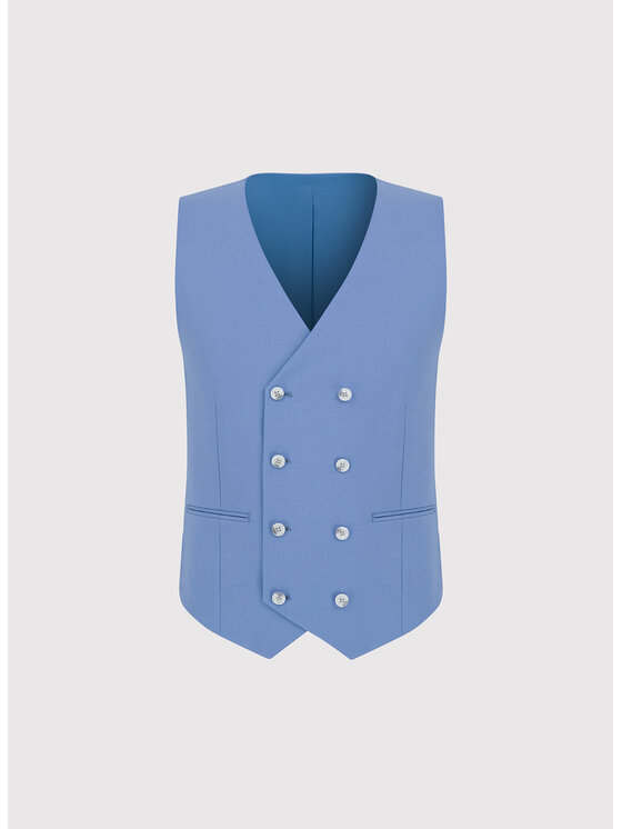Pako Lorente Pako Lorente Kamizelka garniturowa P26SP-8G-003 Niebieski Slim Fit