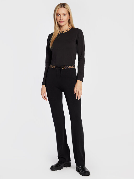 Calvin Klein Jeans Calvin Klein Jeans Pantaloni in maglia J20J219740 Nero Regular Fit