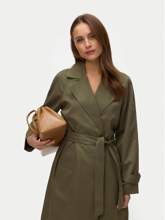 Vero Moda Vero Moda Trencz Lou 10257581 Zielony Regular Fit
