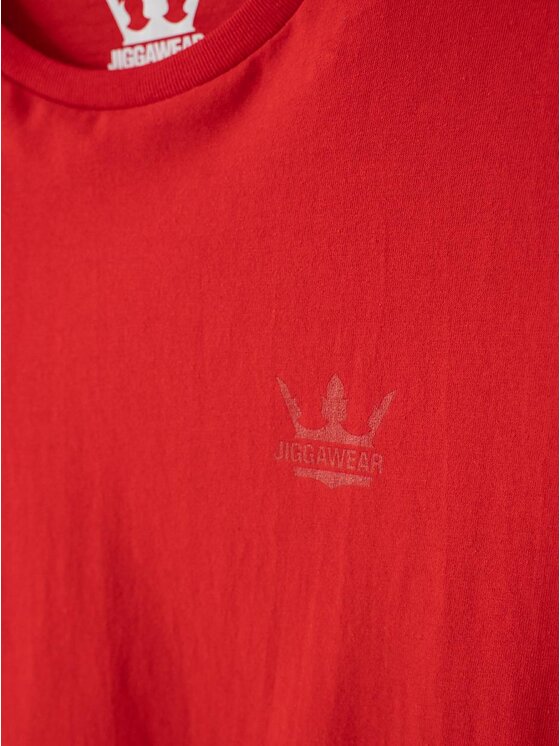 Jigga Wear Jigga Wear Komplet t-shirtów Zestaw 3 T-Shirtów Niebieski / Czerwony / Granatowy Jigga Wear Tonal Crown L Czarny Regular Fit