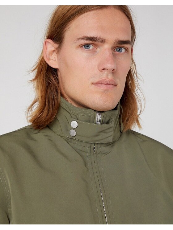 Wrangler Wrangler Kurtka przejściowa HARRINGTON JACKET Zielony Slim Fit