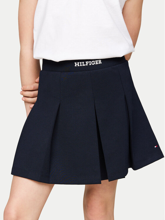 Tommy Hilfiger Fustă Monotype KG0KG08111 Bleumarin Regular Fit