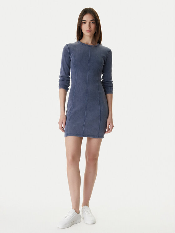 HUGO HUGO Sukienka dzianinowa Nopal 50552814 Niebieski Slim Fit