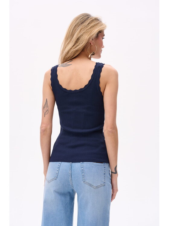 blue shadow blue shadow Top 8076-17 Niebieski Regular Fit