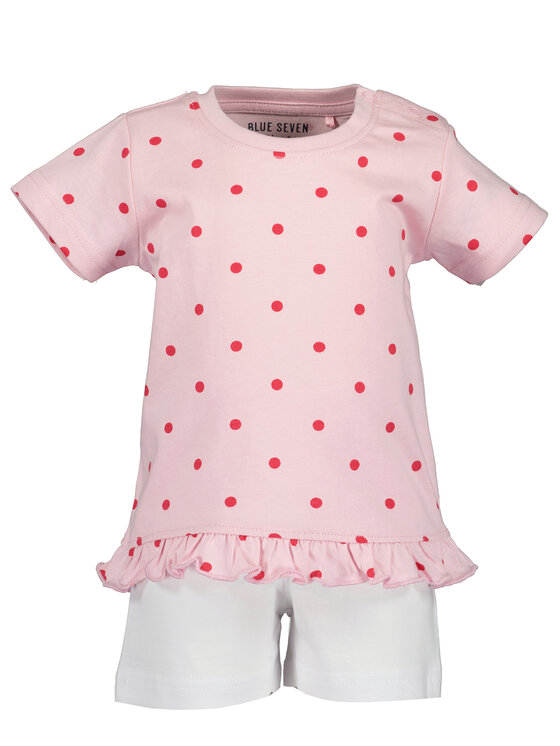 Blue Seven Blue Seven Set tricou și pantaloni scurți 914513 X Roz