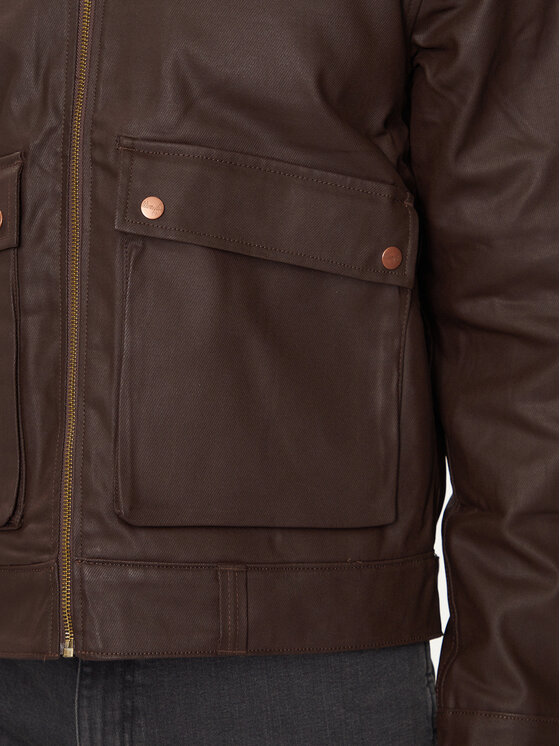 Wrangler Wrangler Jacke aus Kunstleder Aviator 112357277 Braun Regular Fit