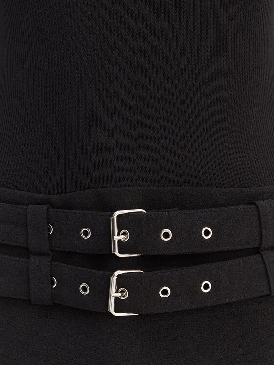 Morgan Morgan Rochie tricotată 261-RANOS Negru Slim Fit