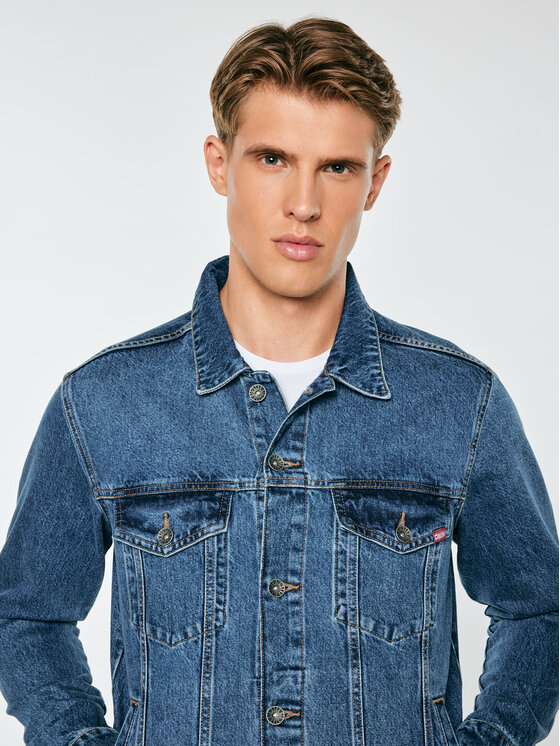 BIG STAR BIG STAR Kurtka jeansowa CHARLIE Niebieski Basic Fit