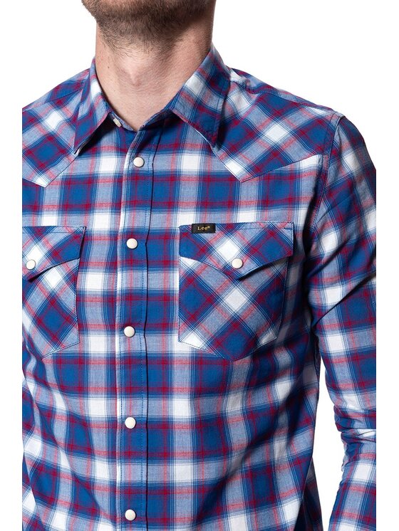 Lee Lee Camicia WESTERN SHIRT Rosso Slim Fit