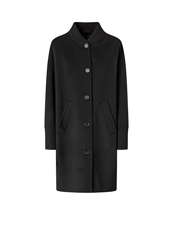 PINKO PINKO Kabát Certosa cappotto panno Černá Comfort Fit