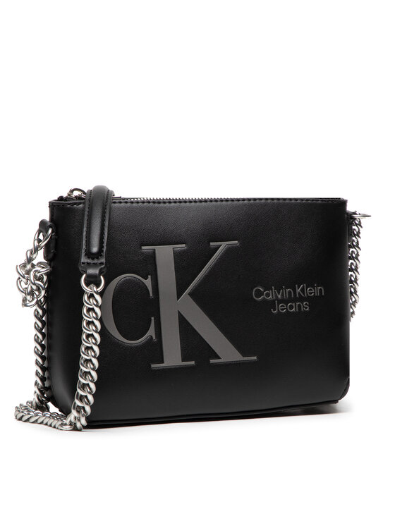 Calvin Klein Jeans Handtasche Sculpted Camera Pouch Dyn K60K609313 Schwarz Modivo