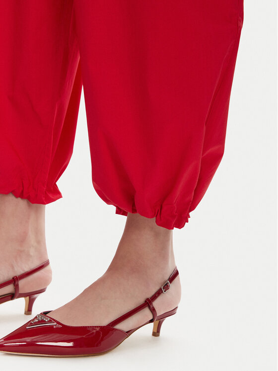 PINKO PINKO Hlače iz tkanine 105210 A2LD Rdeča Relaxed Fit