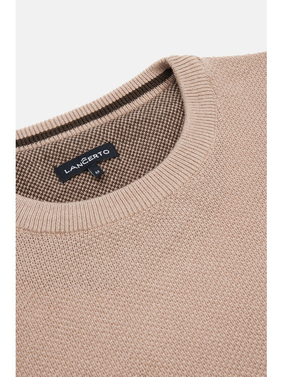 Lancerto Lancerto Sweter Clive SW073223000096 Beżowy Regular Fit