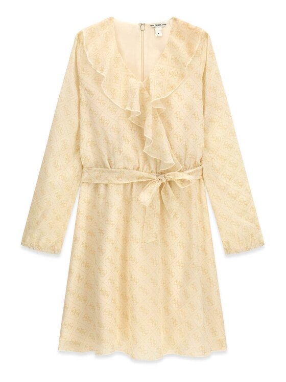 Guess Kids Guess Kids Každodenní šaty 180834 Béžová Classic Fit