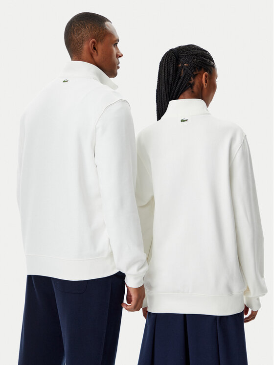 Lacoste Lacoste Mikina Unisex SH2735 Bílá Regular Fit