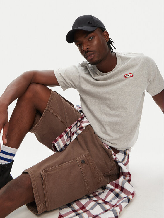 Hunter Hunter T-krekls Tavish HARM0082251 Pelēks Regular Fit