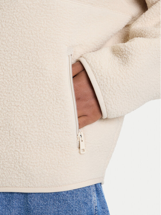 Guess Jeans Guess Jeans Fleecejacke W5BQ18 K1042 Écru Regular Fit
