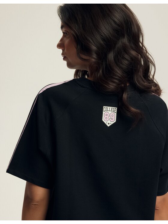 Esotiq Esotiq T-Shirt 43759 Czarny Oversize