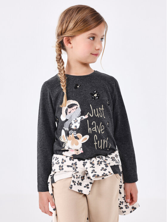 Mayoral Mayoral Bluse 4.015 Grau Regular Fit