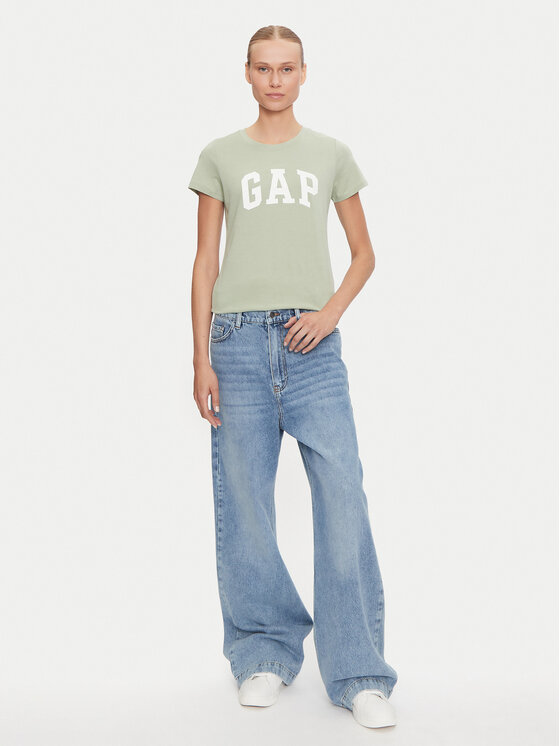 Gap Gap T-krekls 417797-14 Zaļš Regular Fit