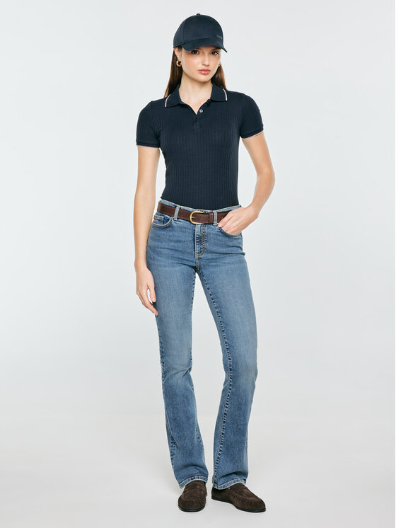 BIG STAR BIG STAR Polo SESSA Granatowy Basic Fit