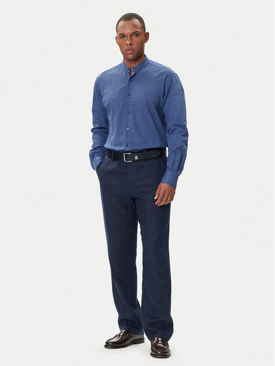 KARL LAGERFELD KARL LAGERFELD Košile 605035 552627 Tmavomodrá Regular Fit